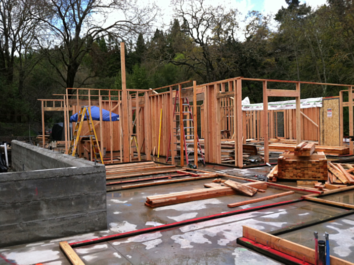 Foundation & Framing, 4,265 sq. ft. single family residence, Lafayette, Contra Costa County, California