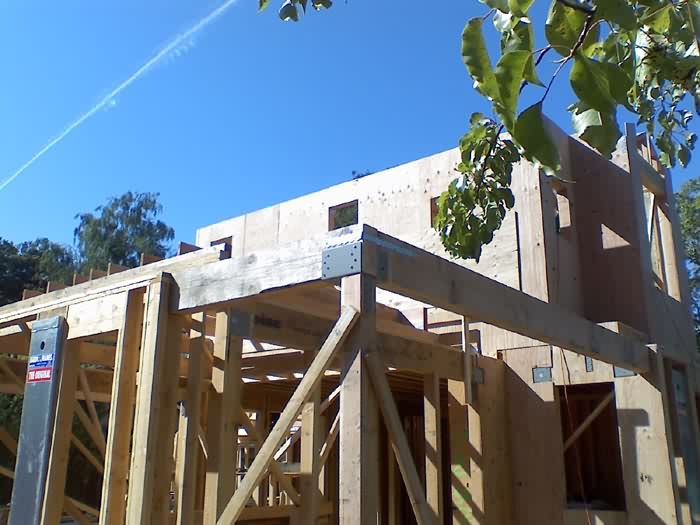 Framing in progress, Palo Alto, California