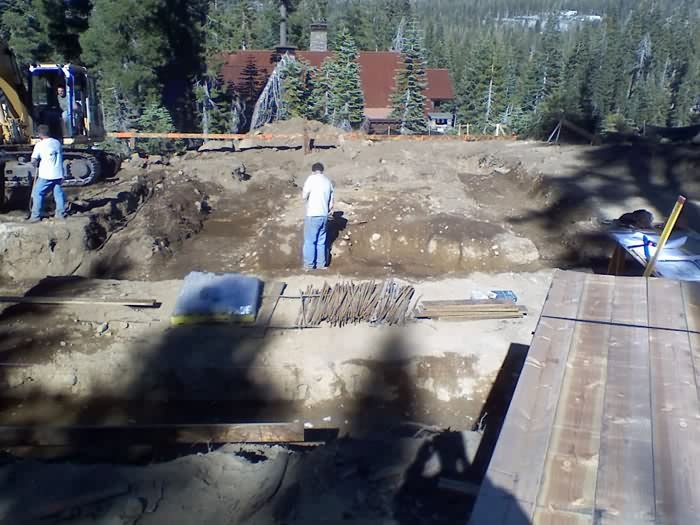 Foundation, Slopeside Home, Sugar Bowl Ski Resort, Norden, California