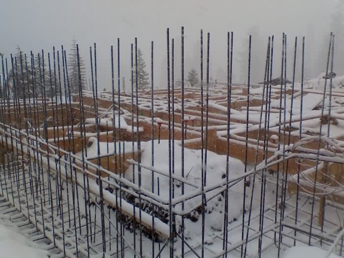 Foundation, Slopeside Home, Sugar Bowl Ski Resort, Norden, California