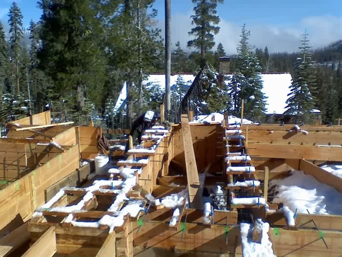 Foundation, Slopeside Home, Sugar Bowl Ski Resort, Norden, California