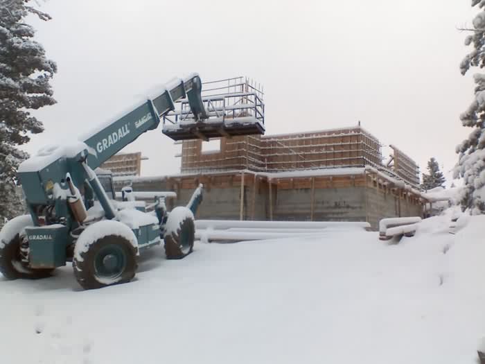 Foundation, Slopeside Home, Sugar Bowl Ski Resort, Norden, California